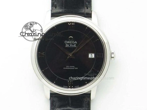 1218 Timeless De Ville Prestige Real PR SS ZF 1:1 Best Edition Gray Dial Blue Markers on Blue Leather Strap MIYOTA 7936